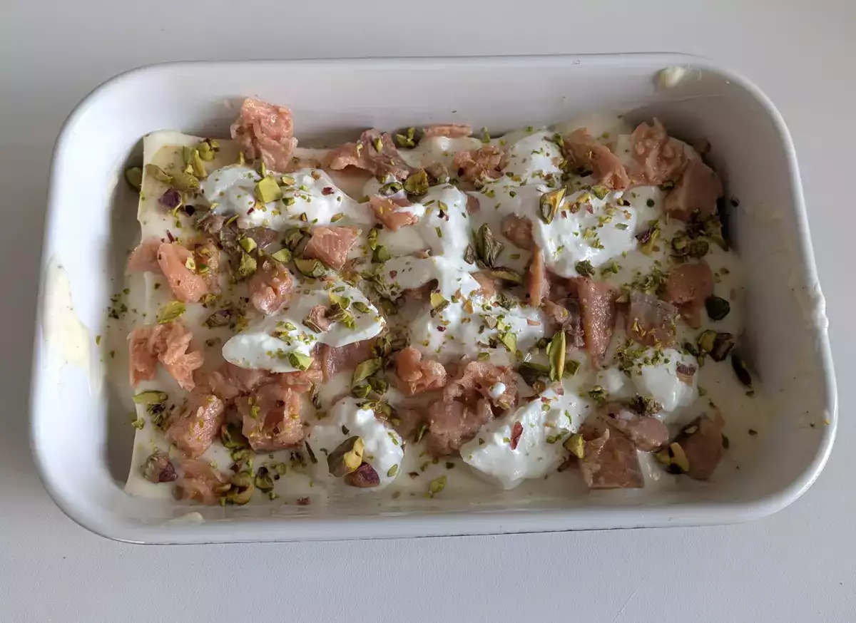 4. Állítsa össze a lasagne-t