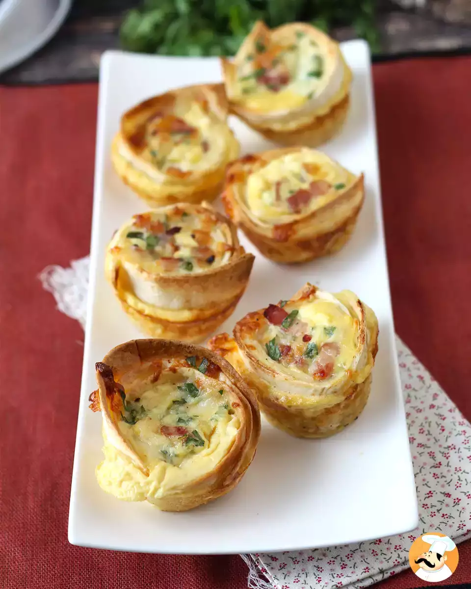 5. Mini quiche piadina héjjal