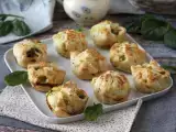Recept Mini spenótos és kecskesajtos leveles sütemény