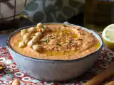 Recept Pirospaprika humusz