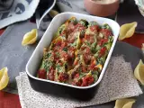 Recept Conchiglioni ricottával és spenóttal töltve: ellenállhatatlan sült vegetáriánus fogás