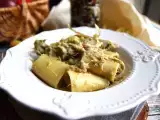 Recept Tészta articsókával és szalonnával, egy ízletes és könnyen elkészíthető első fogás