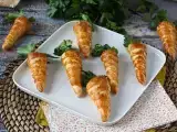 Recept Aranyos leveles tészta sárgarépa húsvéti aperitifhez: kecskesajt és napon szárított paradicsom