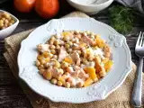 Recept Lazac, csicseriborsó és narancs saláta