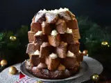 Recept Pandoro briós, nutella krémmel és vaníliakrémmel töltve, karácsonyfa alakban