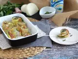 Recept Sült cukkini tekercs sonkával és scamorza sajttal