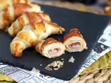 Recept Leveles tésztás croissant béchamel mártással, sonkával és sajttal