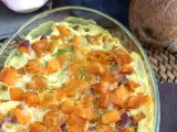 Recept Édesburgonya gratin kókusztejjel és curryvel ízesítve