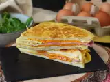 Recept Omlett express szendvics - francia pirítós omlett szendvics - tojásos szendvics hack