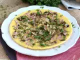 Recept Egyszerű omlett gombával, sonkával és petrezselyemmel