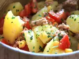 Recept Burgonya, tonhal és paradicsom saláta