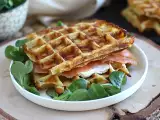 Recept Burgonyás gofri - gofri szendvics füstölt lazaccal és fromage frais-val
