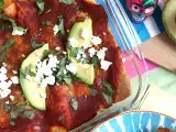 Recept Csirke enchiladas chili mártással