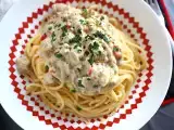 Recept Spagetti padlizsán carbonarával