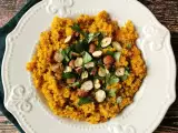 Recept Vegetáriánus rizottó quinoával, vajdióval, mogyoróval és korianderrel - quinotto