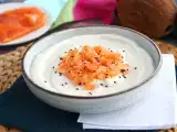 Recept Karfiolkrém, kókuszdió és füstölt lazac