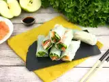 Recept Tavaszi tekercsek füstölt lazaccal és almával