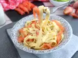Recept Tagliatelle füstölt lazaccal és kaporral