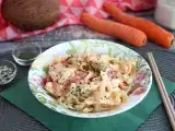 Recept Thai tészta (kókuszkrémes tészta garnélarákkal és zöldségekkel)