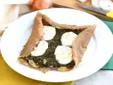 Recept Hajdina palacsinta spenóttal, sonkával és kecskesajttal