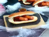 Recept Véres halloween hot dogok