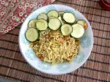 Recept Sült tészta sült csicseriborsóval és cukkinivel