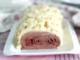 Recept Fehér csokoládé málna crêpe log