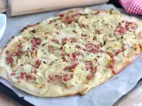 Recept Flammekueche, elzászi flambírozott torta