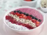 Recept Piros gyümölcsös turmix tál