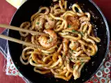 Recept Garnélarákos udon tészta fűszeres mogyorószósszal