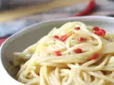Recept Spagetti aglio, olio e peperoncino: az olasz hagyományok utolsó pillanatban elkészített étele
