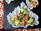 Recept Ázsiai taco: lazactatár rizses chipsben