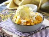 Recept Mangó bingsu, a finom koreai desszert mangóval, amely világszerte népszerű