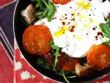 Recept Sült sárgabarack, rukkola és burrata saláta