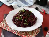 Recept Spaghetti alla fuoco di bacco: vörösboros tészta, hogy valami különlegeset hozzon az asztalra