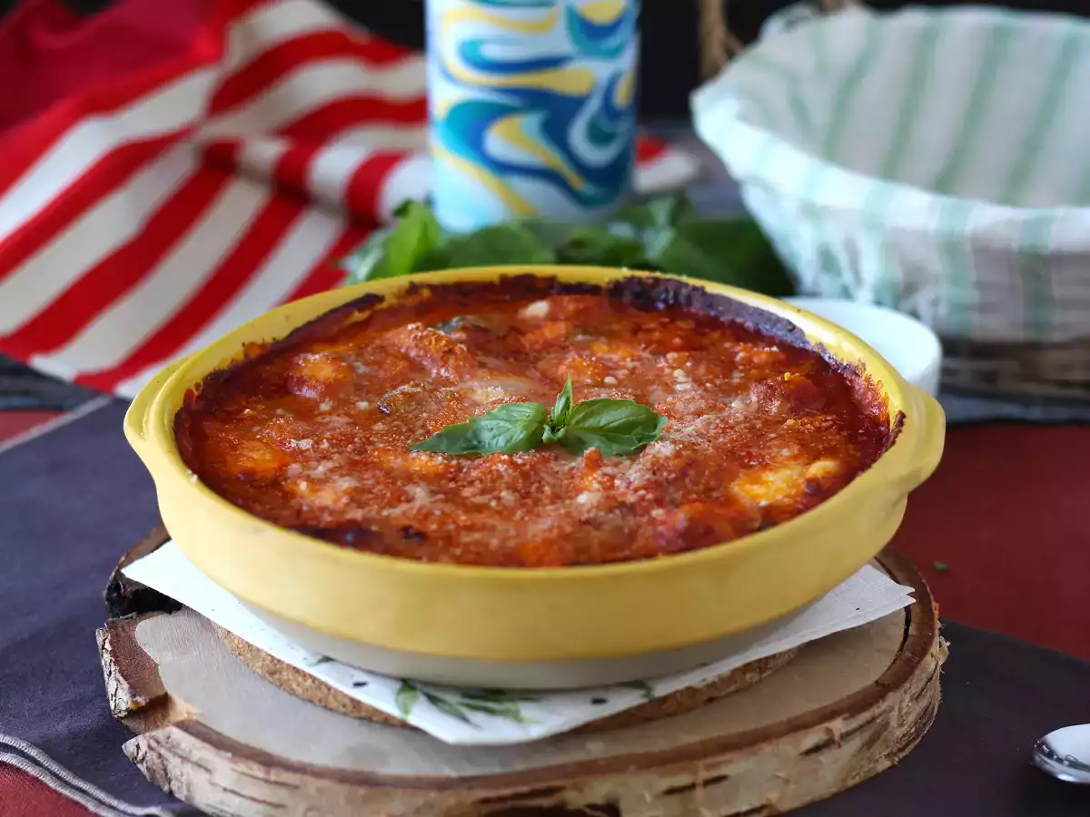 Recept Gyors és kényelmes paradicsomos és mozzarellás gnocchi gratin - gnocchi alla sorrentina a sütőben