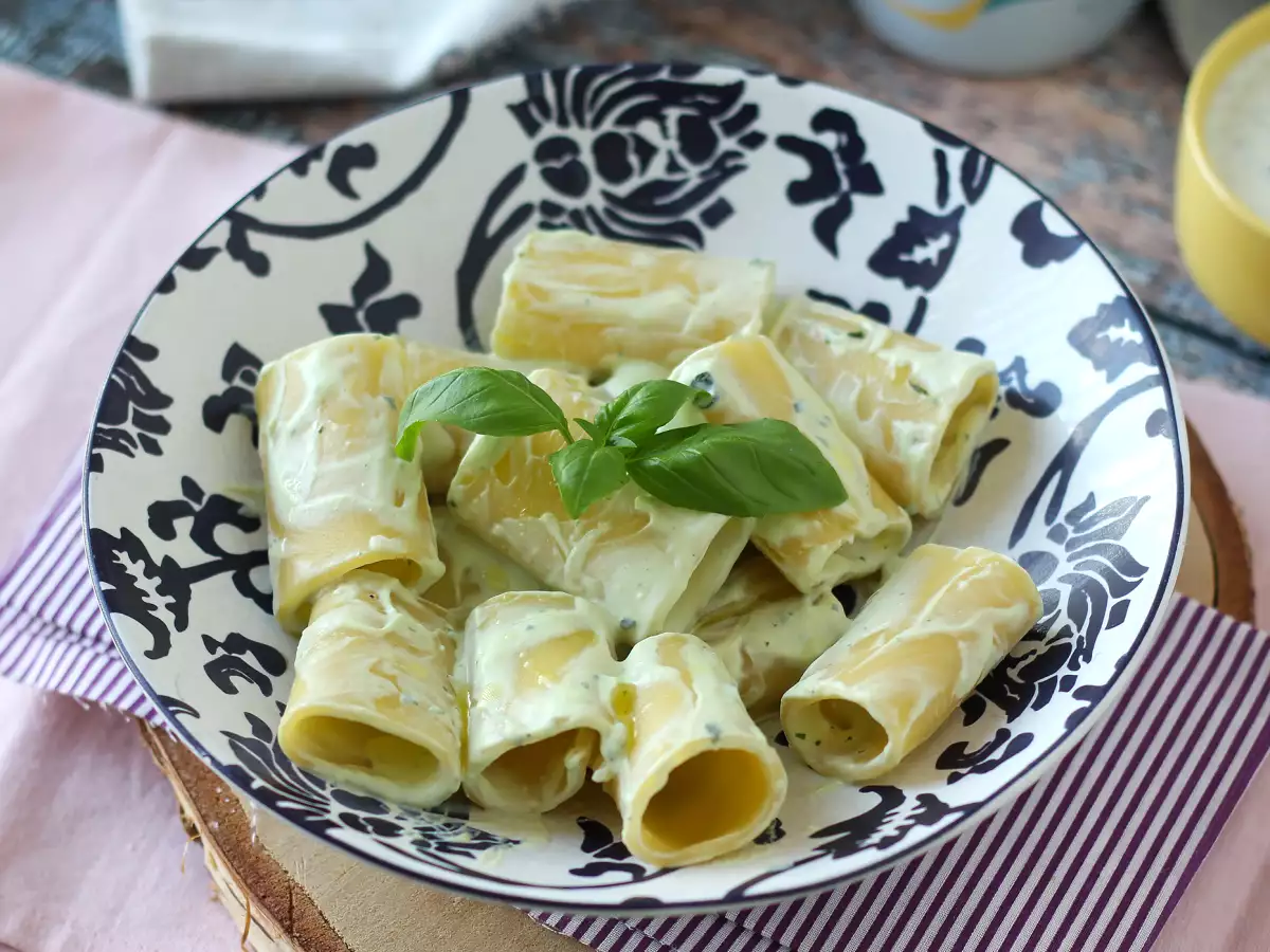 Recept Tészta ricotta krémmel és bazsalikommal