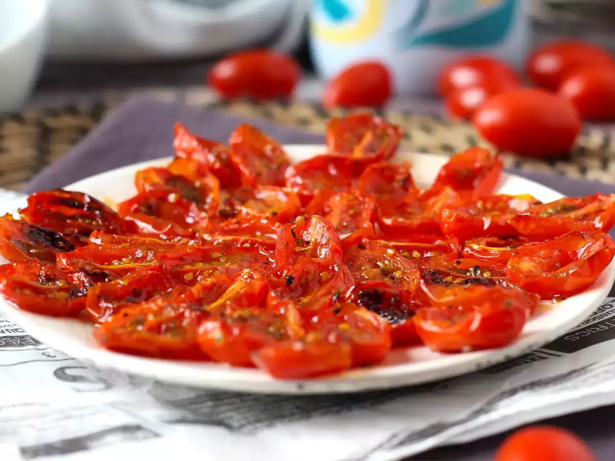 Recept Konfitált paradicsom légsütőben
