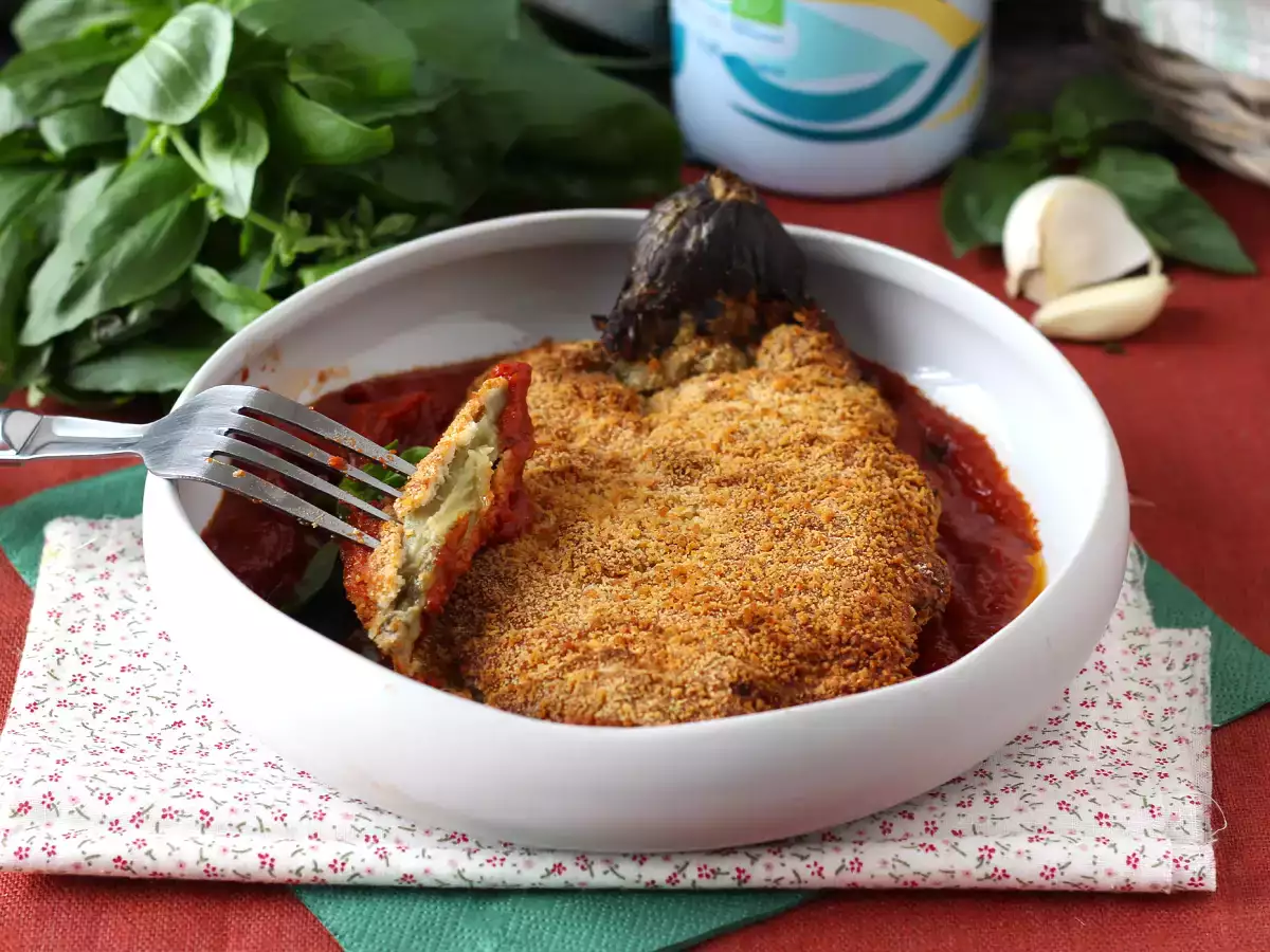 Recept Rántott padlizsán milánói stílusban, de vegetáriánusan - air fryer főzés
