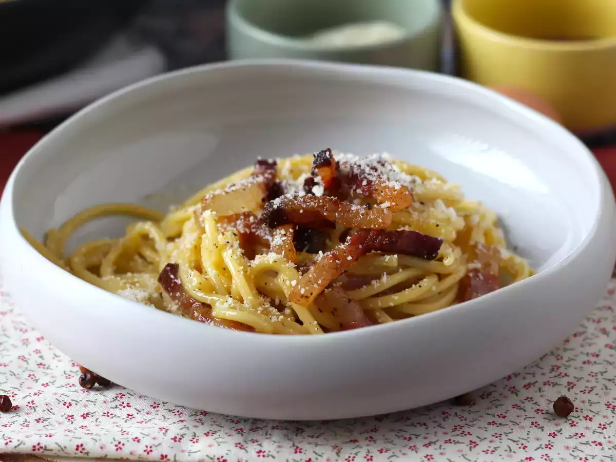 Recept Spaghetti alla carbonara, az igazi olasz szénhidrát recept!