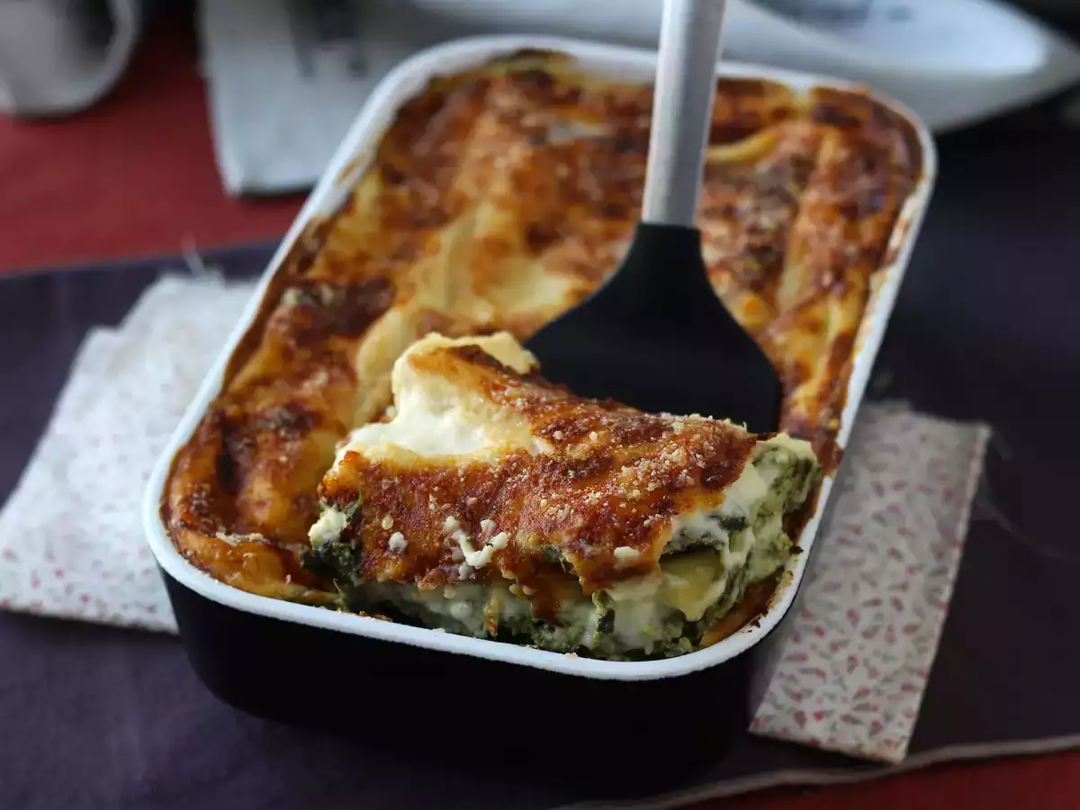 Recept Extra olvadó ricotta és spenótos lasagne