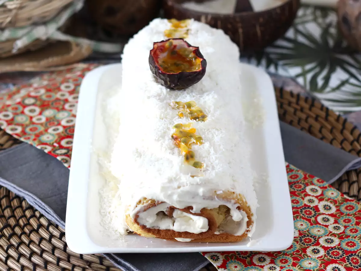 Recept Kókuszos maracuja tekercs, tökéletes yule lognak