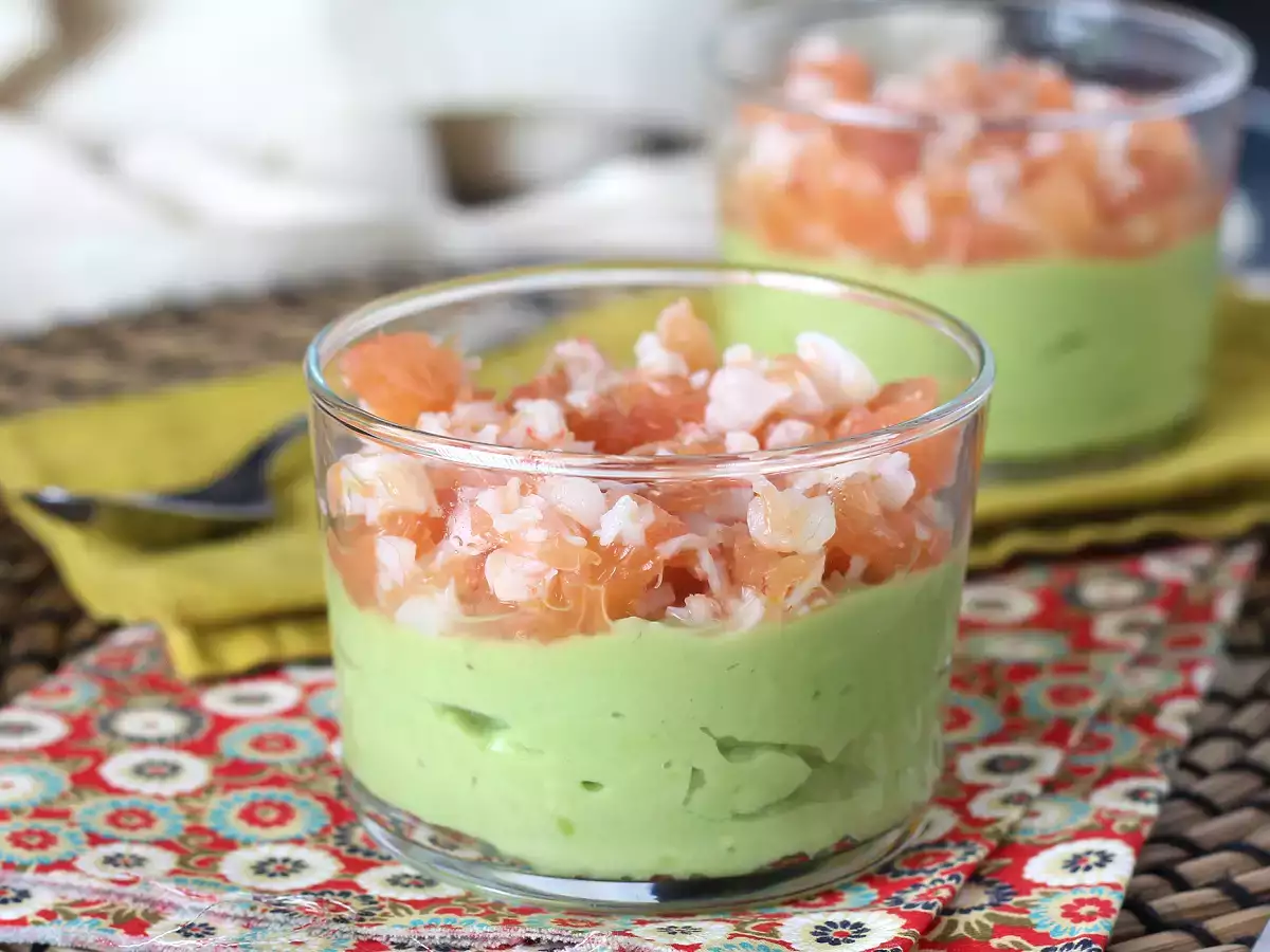 Recept Friss avokádó, garnélarák és grapefruit verrines!