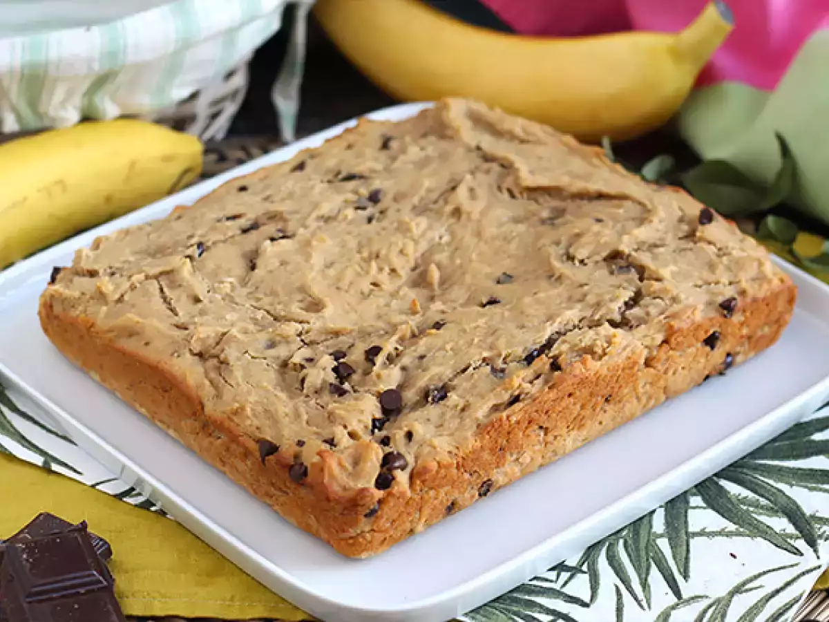 Recept Banános és csokis sütemény - vegán és gluténmentes
