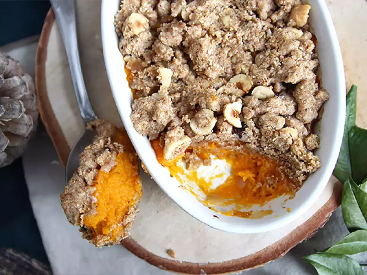 Recept Butternut crumble mogyoróval