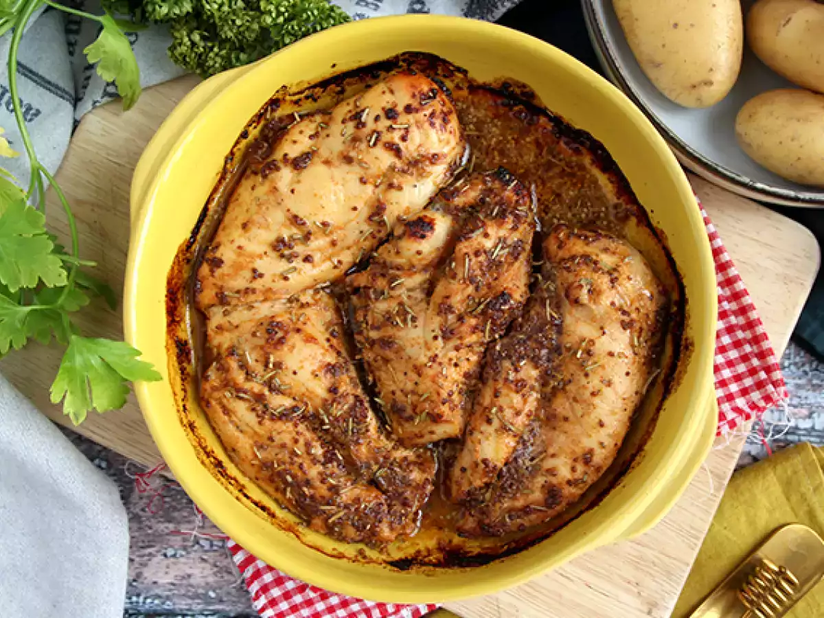 Recept Sült csirke mézzel és mustárral