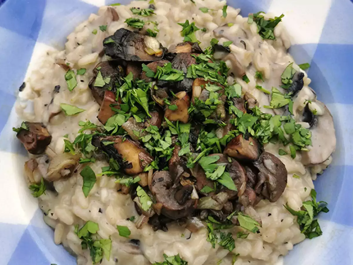 Recept Krémes rizottó gombával
