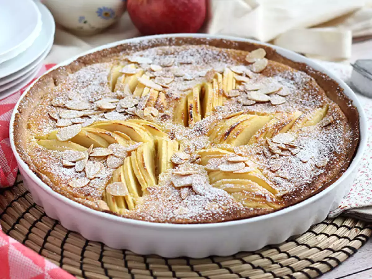 Recept Alma és mandula torta (tarte normande)