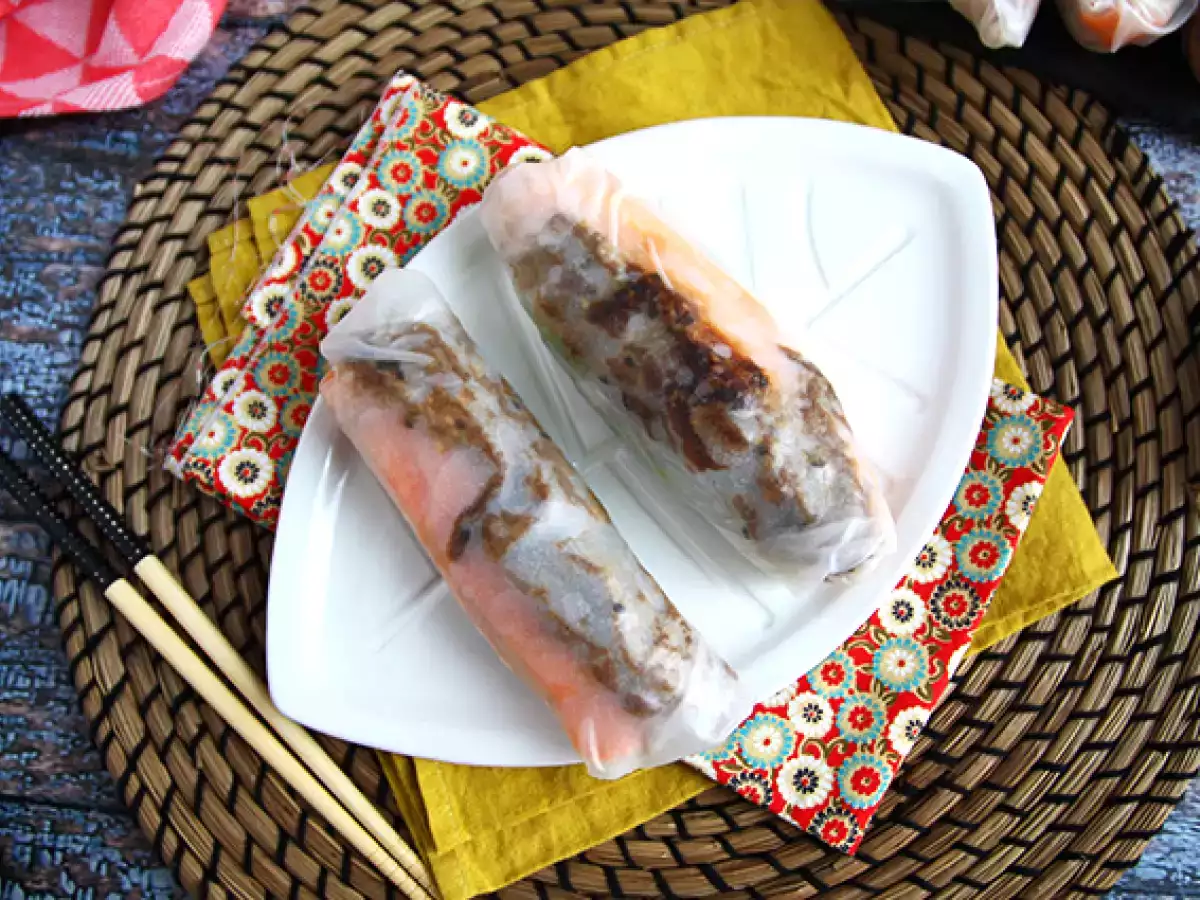 Recept Tavaszi tekercsek - marinált marhahús