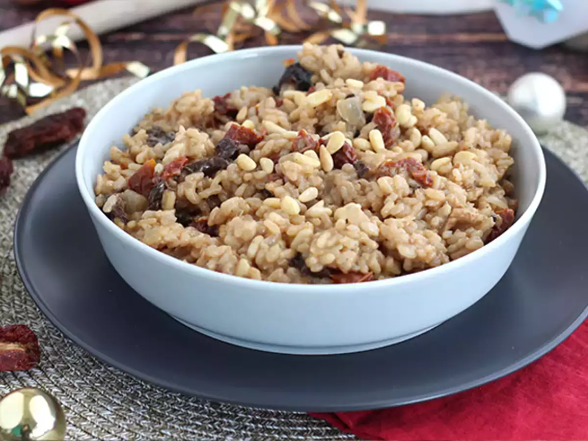 Recept Vegetáriánus rizottó napon szárított paradicsommal és gombával